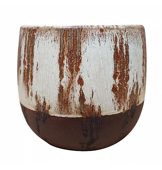 Lonec keramični Cotto Pico krem 21 cm