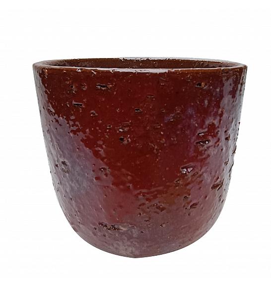 Lonec keramični Coral bordo glaziran 26 cm