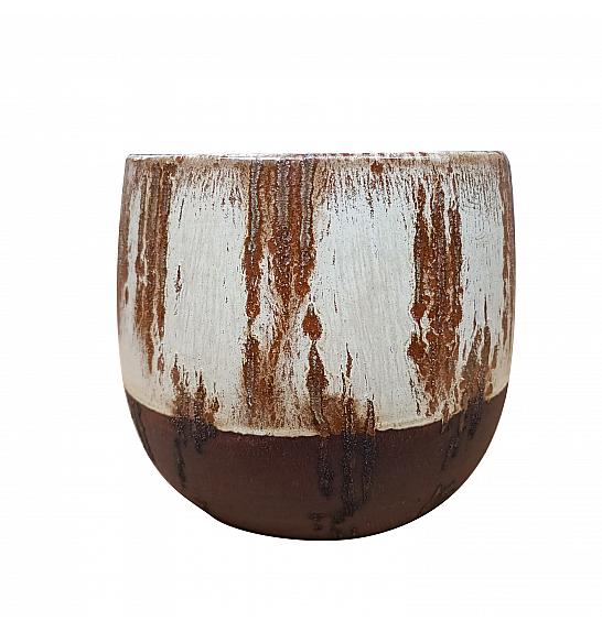 Lonec keramični Cotto Pico krem 13 cm