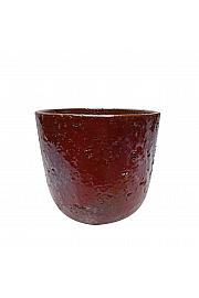 Lonec keramični Coral bordo glaziran 17 cm